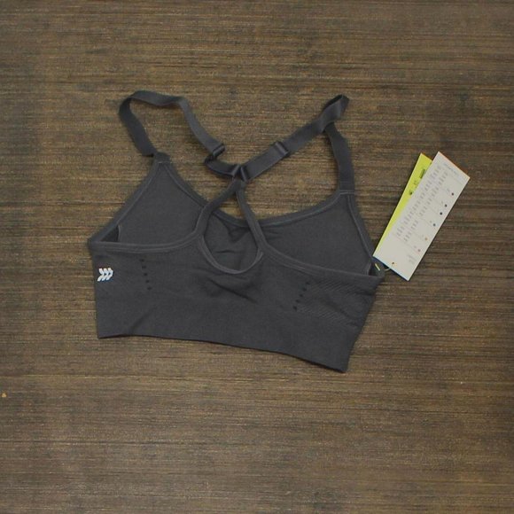 NWT All in Motion Women's Low Support Laser Cut Seamless Bra WX8GY XS Gray - Picture 2 of 4